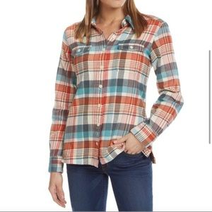 Patagonia Fjord Flannel, Size 10, Laurel Bay Toasted White color